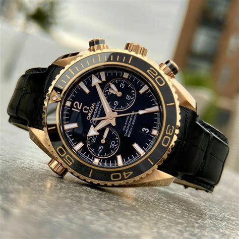 omega mens watch gold|gold chronograph watches for men.